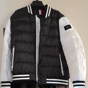 Tommy Hilfiger Black and White Bomber Jacket XL
